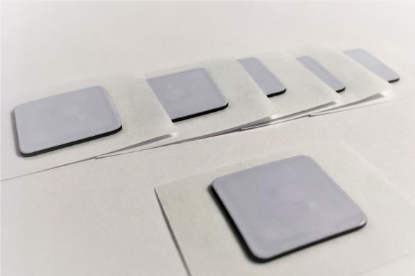Small on-metal sticker