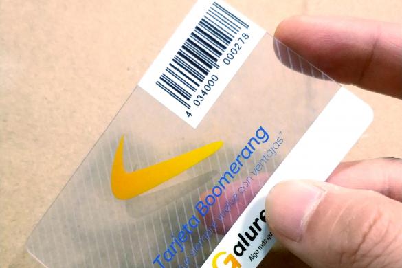 Glossy transparent PTEG cards